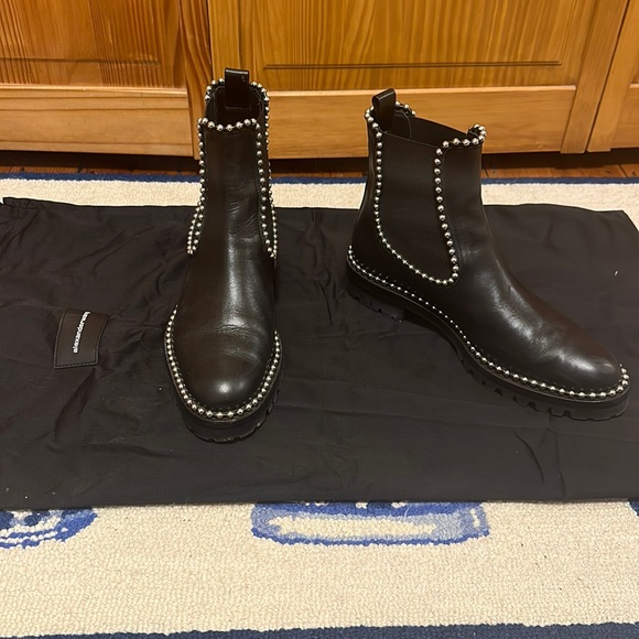 Alexander Wang Shoes - Alexander Wang Black Leather Studded Boots